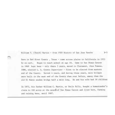 Family History - Martin