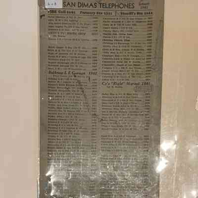 San Dimas Directories 1940 -