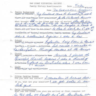 Family History - DeBernardo