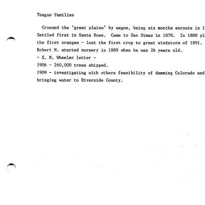 Family History - Teague