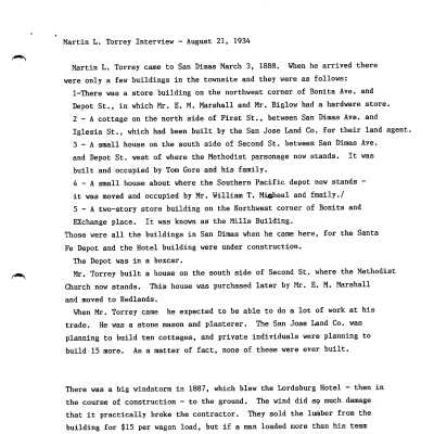 Family History - Torrey