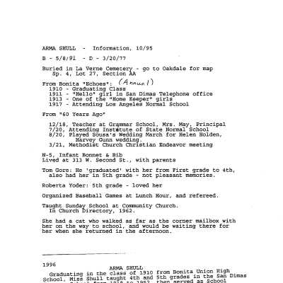 Family History - Shull