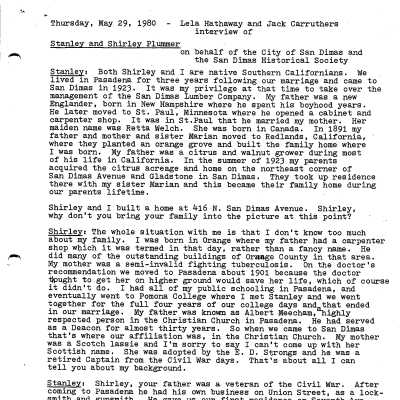 Family History - Plummer