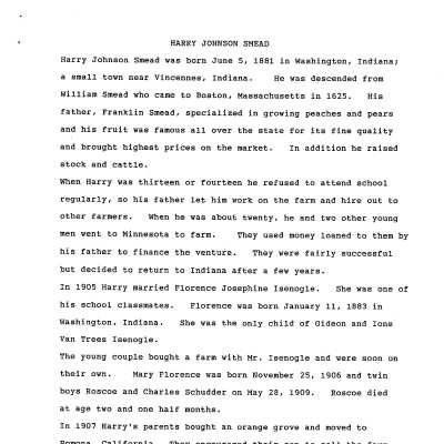 Family History - Smead