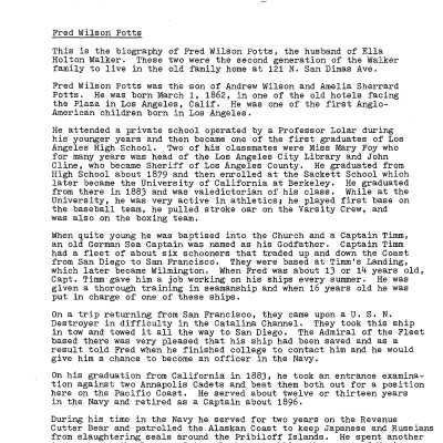 Family History - Potts