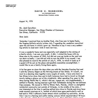 Family History - Nusbickel