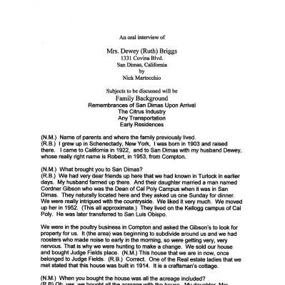 Family History - Briggs