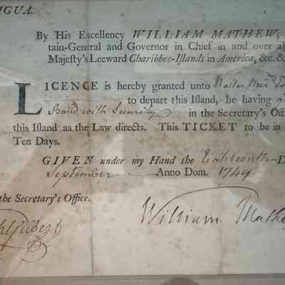 (FRANKLIN PRINTING). (ANTIGUA)