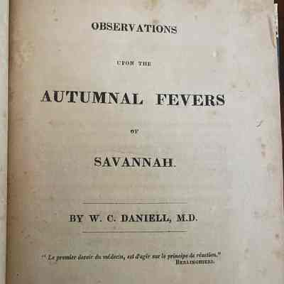 Observations upon the Autumnal Fevers of Savannah