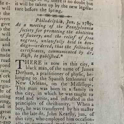 Rush- an Account of a Negro Physician
