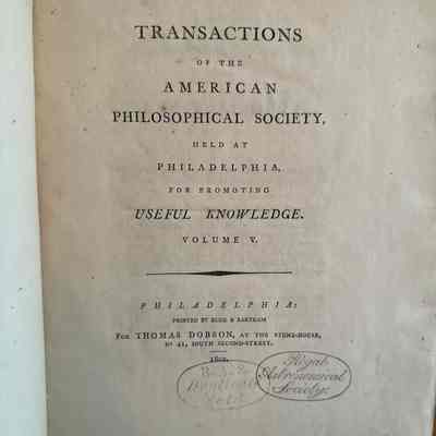 TRANSACTIONS OF THE AMERICAN PHILOSOPHICAL SOCIETY,