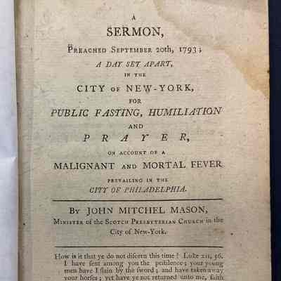 A Sermon Preached September 20,1793