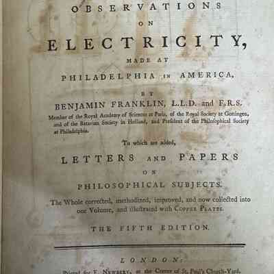 Experiments and Observations on Electricty