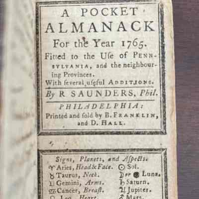 Pocket Almanac for the Year 1765.