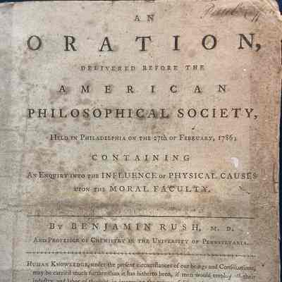 An oration, delivered before the American Philosophical Society, held in Philadelphia on the 27th of February, 1786