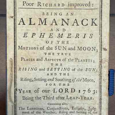 Poor Richard Improved (1763)