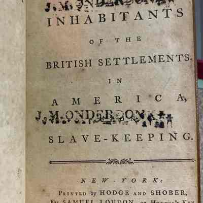An Address to the Inhabitants of the British Settlements in America upon Slave Keeping