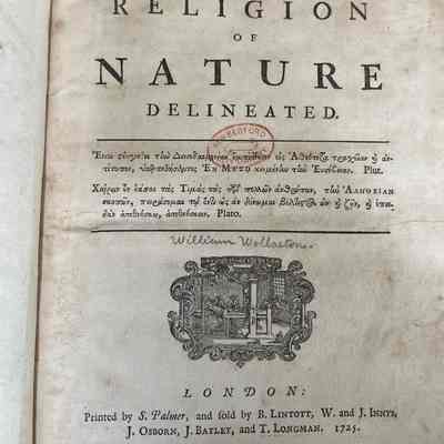 The Religion of Nature Delineated