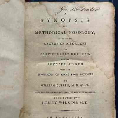 A Synopsis of Methodical Nosology