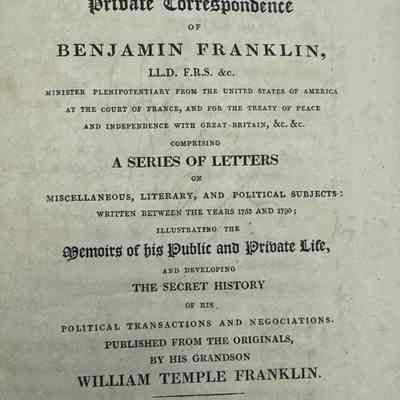 The Private Correspondence of Benjamin Franklin