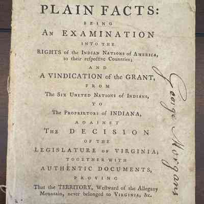 [WHARTON, Samuel]. Plain Facts: Being an Examination into the Rights of the Indian Nations of America