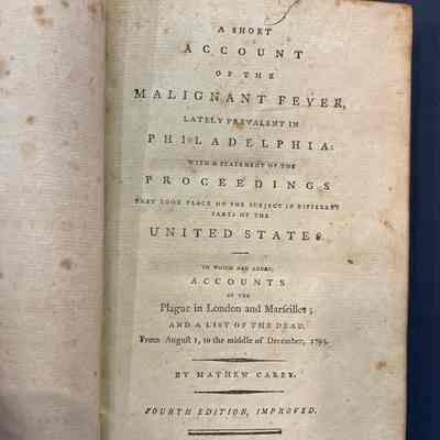 A Short Account of the Malignant Fever, Lately Prevalent in Philadelphia:
