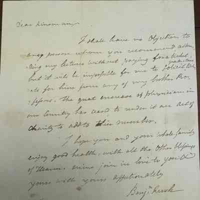 Benjamin Rush ALS to Elisha Wall