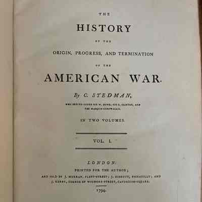 The History of the Origin, Progress and Termination of the American War.