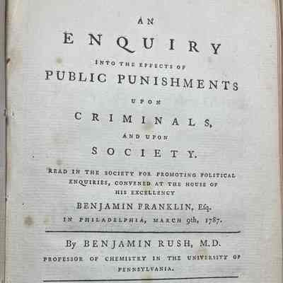 An Enquiry Into the Effects of Public Punishments upon Criminals