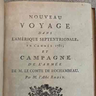 Nouveau Voyage dans l'Am√©rique Septentrionale, en l'Ann√©e 1781