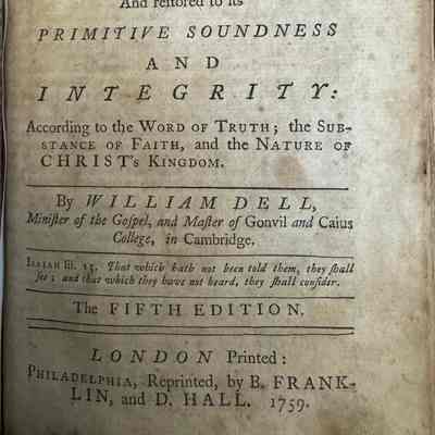 (FRANKLIN IMPRINT]. LAW, William, et al. A Collection of Devotional Tracts....