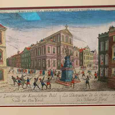 LA DESTRUCTION DE LA STATUE ROYALE A NOUVELLE YORCK