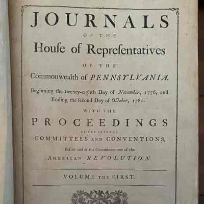 Journals of the House of Representatives of the Commonwealth of Pennsylvania