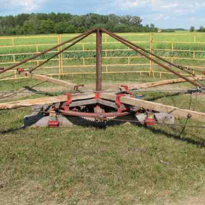 Horse-Powered Hay Sweep