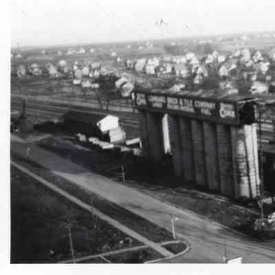 P74-592 Aerial View of Hammerschmidt Silos on St Charles Road