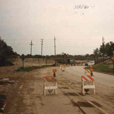 P87-54-7 Looking South From Route 53 (Columbine Avenue) & Glen Oak Road to Chicago, Aurora & Elgin Railroad