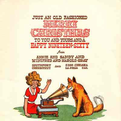 Harold Gray Christmas Card 1960