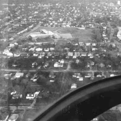 P87-39 Aerial View From Airplane of Area Around Lombard Junior High School