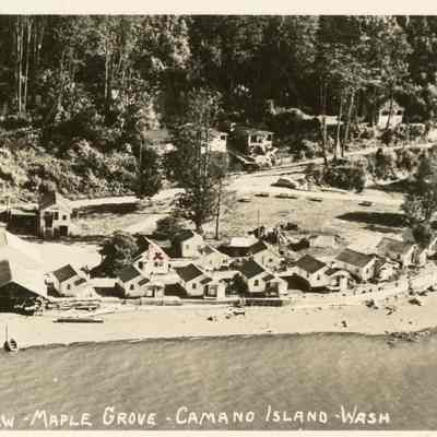 Maple Grove Resort: Aerial Black and White Photo of Maple Grove Resort, Ellis #8122, 2023.001.I.A.a.003