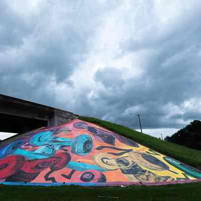 Right side of underpass mural.
