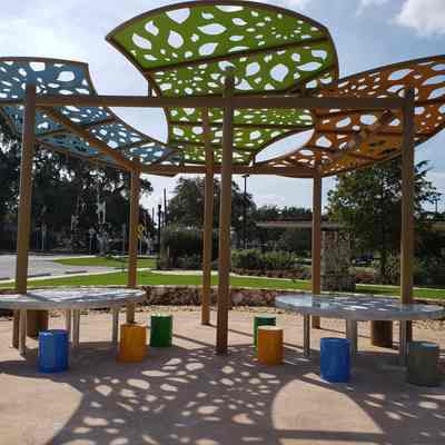 Sculptural Seating and Awnings