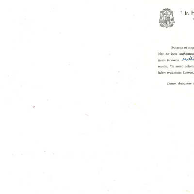 St. Barbara, V, M: Certificate of Authenticity, scan, 2023