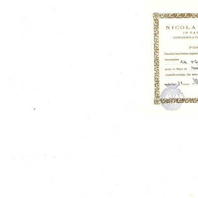 St. Antonia, V: Certificate of Authenticity, scan, 2023