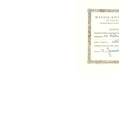 St. Camillus de Lellis, C: Certificate of Authenticity, scan, 2023