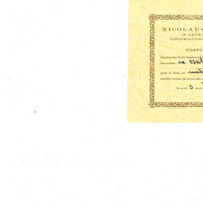 Sixtus I, P, M: Certificate of Authenticity, scan, 2023