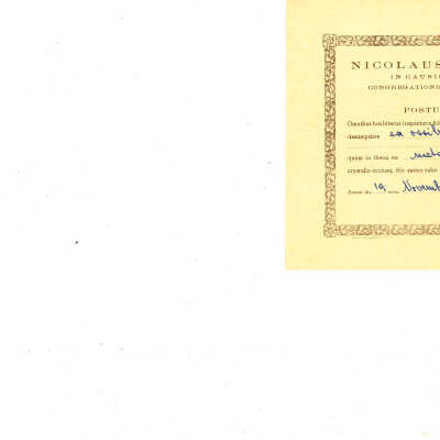 St. Angelus, M: Certificate of Authenticity, scan, 2023