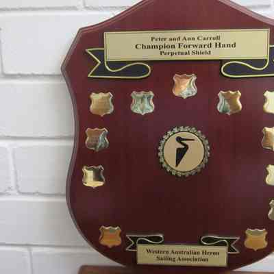 Heron - WA Heron Association - Champion Forward Hand WA Heron Sailing Association Perpetual Shield