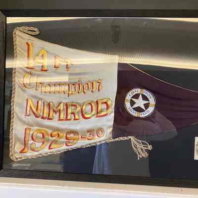 14ft Champion 1929 - 30 - "NIMROD" Pennant Flag Framed