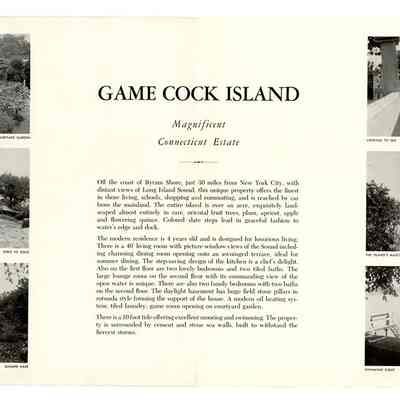 Game Cock Island Byram Shore Road Booklet Middle