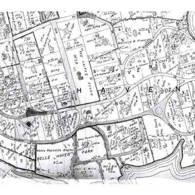Belle Haven Map Showing Prescott Estate